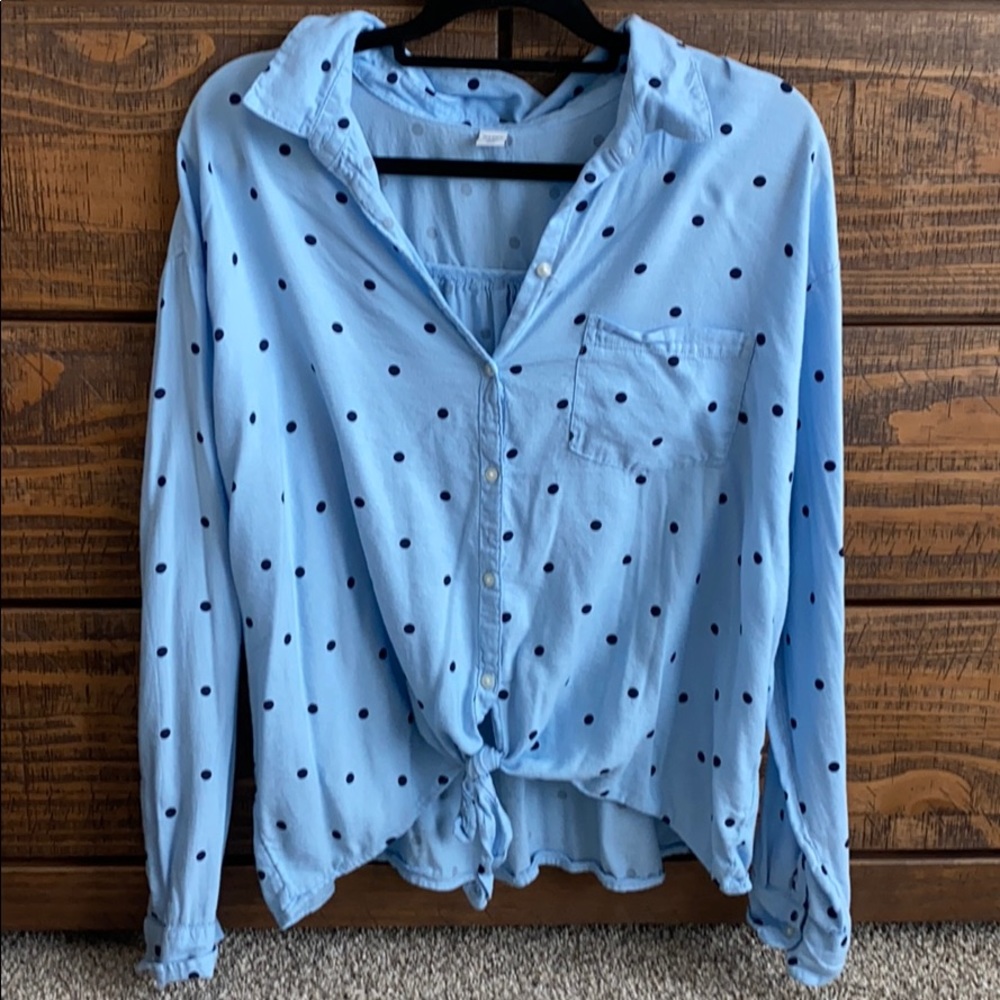 Old navy front tie chambray top